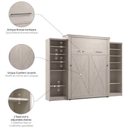 Modubox Murphy Wall Bed Key West 117W Queen Murphy Wall Bed with Closet Organizers - Available in 2 Colours