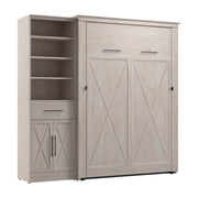 Modubox Murphy Wall Bed Key West 87W Full Murphy Wall Bed and Closet Organizer with Drawer and Doors - Available in 2 Colours
