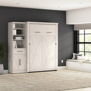 Modubox Murphy Wall Bed Key West 87W Full Murphy Wall Bed and Closet Organizer with Drawer and Doors - Available in 2 Colours