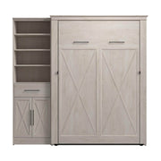 Modubox Murphy Wall Bed Key West 87W Full Murphy Wall Bed and Closet Organizer with Drawer and Doors - Available in 2 Colours