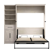 Modubox Murphy Wall Bed Key West 87W Full Murphy Wall Bed and Closet Organizer with Drawer and Doors - Available in 2 Colours
