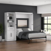 Modubox Murphy Wall Bed Key West 87W Full Murphy Wall Bed and Closet Organizer with Drawer and Doors - Available in 2 Colours