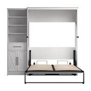 Modubox Murphy Wall Bed Key West 87W Full Murphy Wall Bed and Closet Organizer with Drawer and Doors - Available in 2 Colours