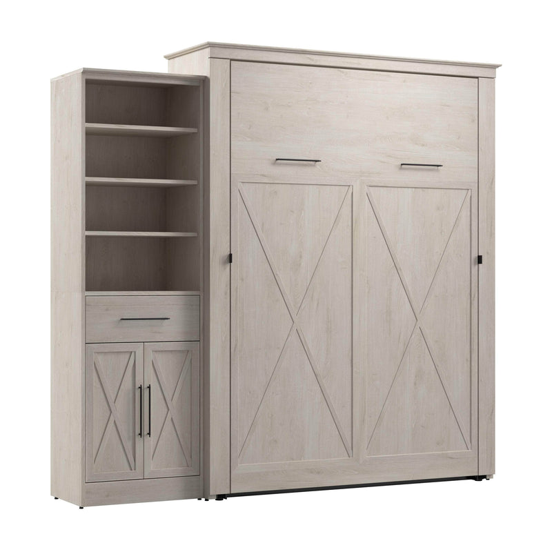 Modubox Murphy Wall Bed Key West 93W Queen Murphy Wall Bed and Closet Organizer with Drawer and Doors - Available in 2 Colours