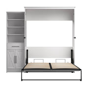 Modubox Murphy Wall Bed Key West 93W Queen Murphy Wall Bed and Closet Organizer with Drawer and Doors - Available in 2 Colours