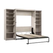 Modubox Murphy Wall Bed Linen White Oak Key West 111W Full Murphy Wall Bed with Closet Organizers - Available in 2 Colours