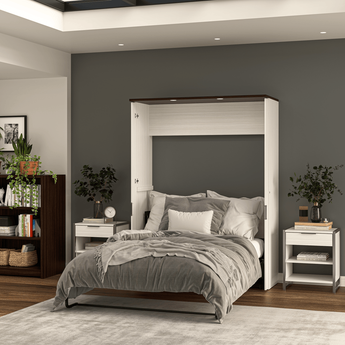 Modubox Murphy Wall Bed Lumina Full Size Wall Murphy Bed - Available in 2 Colours