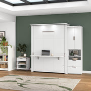Modubox Murphy Wall Bed Lumina Queen Murphy Bed with Desk and 1 Storage Unit - Available in 2 Colours