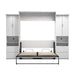 Modubox Murphy Wall Bed Lumina Queen Murphy Bed with Desk and 2 Storage Units - Available in 2 Colours