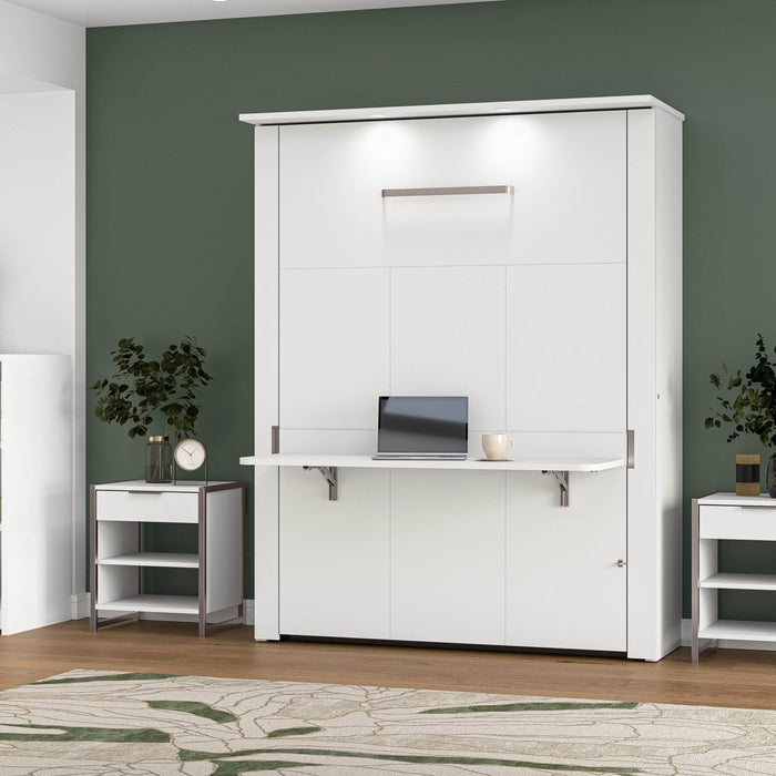 Modubox Murphy Wall Bed Lumina Queen Murphy Bed with Desk - Available in 2 Colours