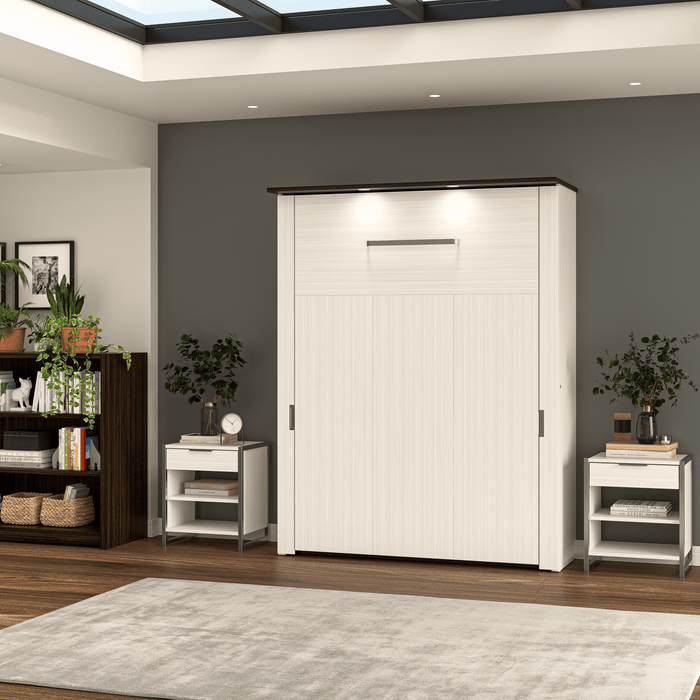 Modubox Murphy Wall Bed Lumina Queen Size Wall Murphy Bed - Available in 2 Colours