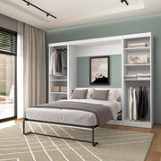 Modubox Murphy Wall Bed Nebula Full Murphy Wall Bed and 2 Closet Organizers - Available in 3 Colours