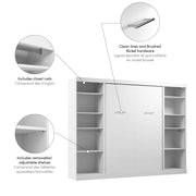 Modubox Murphy Wall Bed Nebula Full Murphy Wall Bed and 2 Closet Organizers - Available in 3 Colours