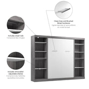 Modubox Murphy Wall Bed Nebula Full Murphy Wall Bed and 2 Closet Organizers - Available in 3 Colours