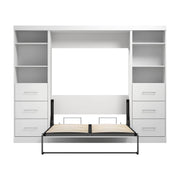 Modubox Murphy Wall Bed Nebula Full Murphy Wall Bed and 2 Closet Organizers with Drawers - Available in 3 Colours