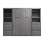 Modubox Murphy Wall Bed Nebula Full Murphy Wall Bed and 2 Closet Organizers with Drawers - Available in 3 Colours