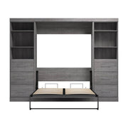 Modubox Murphy Wall Bed Nebula Full Murphy Wall Bed and 2 Closet Organizers with Drawers - Available in 3 Colours