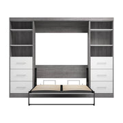 Modubox Murphy Wall Bed Nebula Full Murphy Wall Bed and 2 Closet Organizers with Drawers - Available in 3 Colours