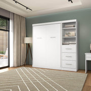 Modubox Murphy Wall Bed Nebula Full Murphy Wall Bed and Closet Organizer with Drawers - Available in 3 Colours