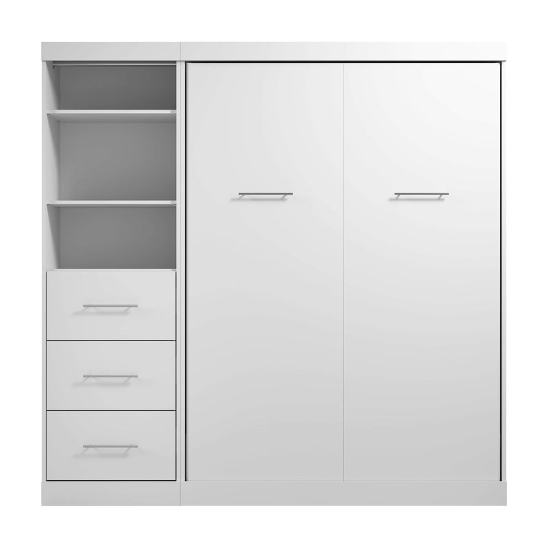 Modubox Murphy Wall Bed Nebula Full Murphy Wall Bed and Closet Organizer with Drawers - Available in 3 Colours