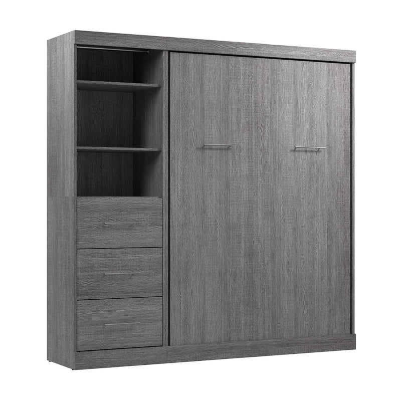 Modubox Murphy Wall Bed Nebula Full Murphy Wall Bed and Closet Organizer with Drawers - Available in 3 Colours