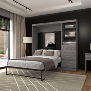 Modubox Murphy Wall Bed Nebula Full Murphy Wall Bed and Closet Organizer with Drawers - Available in 3 Colours