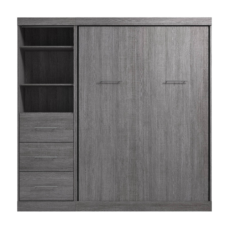 Modubox Murphy Wall Bed Nebula Full Murphy Wall Bed and Closet Organizer with Drawers - Available in 3 Colours