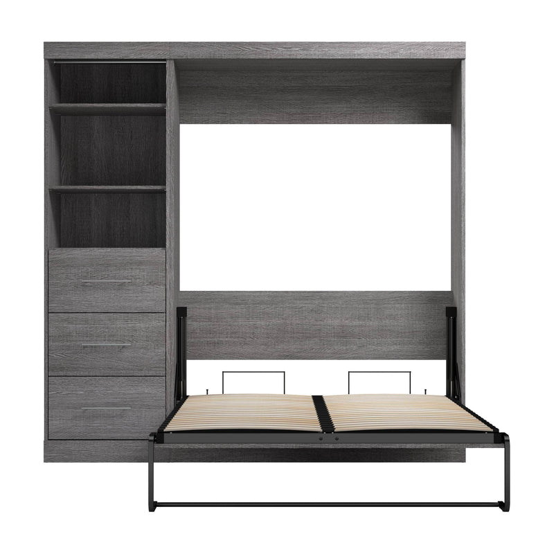 Modubox Murphy Wall Bed Nebula Full Murphy Wall Bed and Closet Organizer with Drawers - Available in 3 Colours