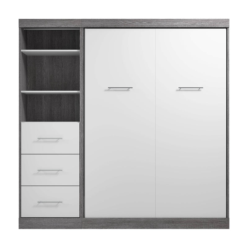 Modubox Murphy Wall Bed Nebula Full Murphy Wall Bed and Closet Organizer with Drawers - Available in 3 Colours