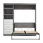 Modubox Murphy Wall Bed Nebula Full Murphy Wall Bed and Closet Organizer with Drawers - Available in 3 Colours