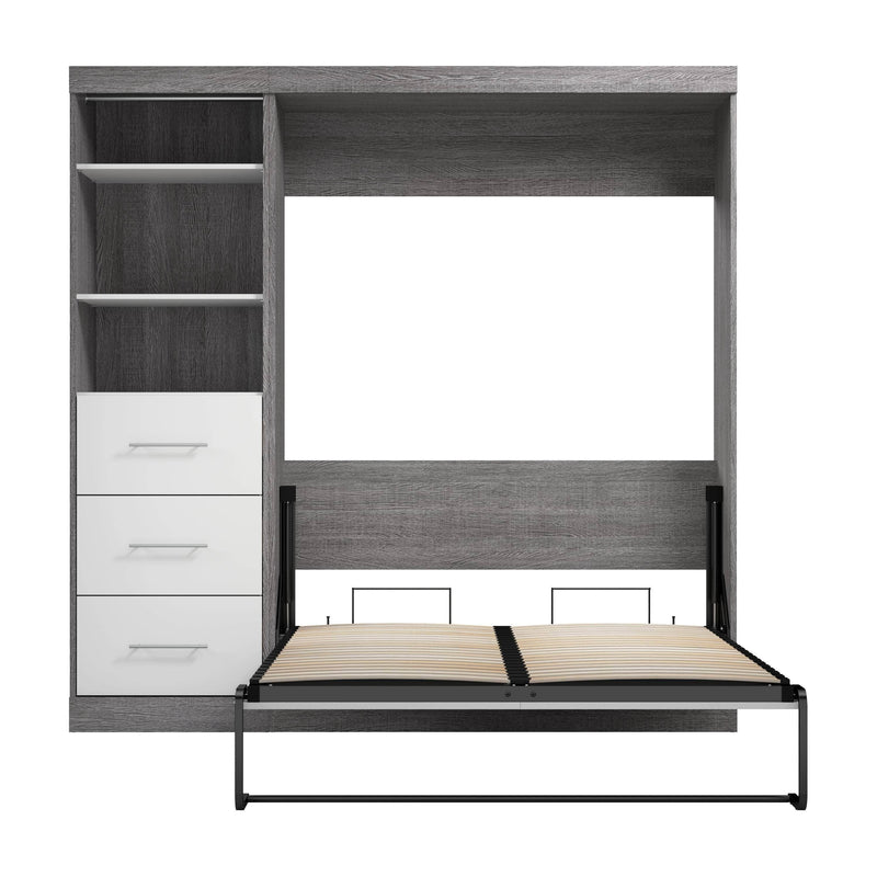 Modubox Murphy Wall Bed Nebula Full Murphy Wall Bed and Closet Organizer with Drawers - Available in 3 Colours