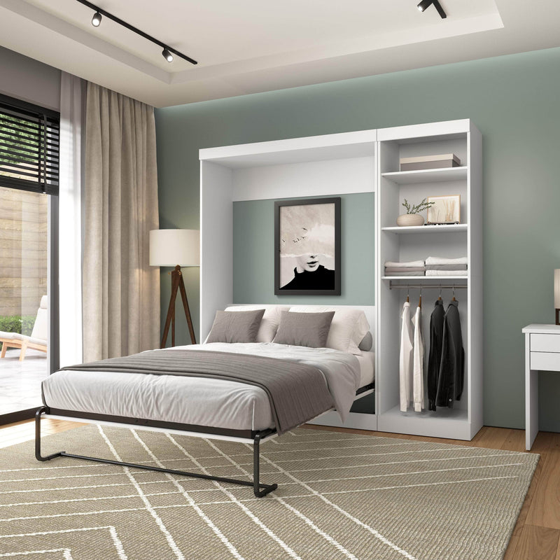 Modubox Murphy Wall Bed Nebula Full Murphy Wall Bed with Closet Organizer - Available in 3 Colours