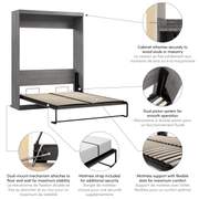 Modubox Murphy Wall Bed Nebula Queen Murphy Wall Bed (65") - Available in 3 Colours