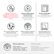 Modubox Murphy Wall Bed Nebula Queen Murphy Wall Bed (65") - Available in 3 Colours