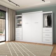 Modubox Murphy Wall Bed Nebula Queen Murphy Wall Bed and 2 Closet Organizers with Drawers - Available in 3 Colours