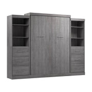 Modubox Murphy Wall Bed Nebula Queen Murphy Wall Bed and 2 Closet Organizers with Drawers - Available in 3 Colours
