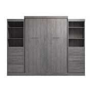 Modubox Murphy Wall Bed Nebula Queen Murphy Wall Bed and 2 Closet Organizers with Drawers - Available in 3 Colours