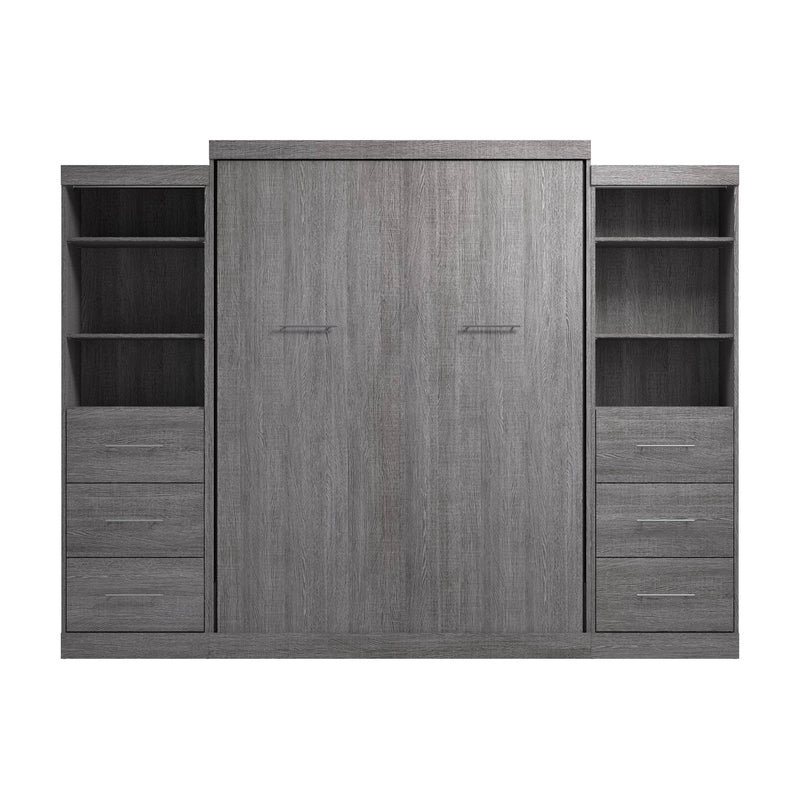 Modubox Murphy Wall Bed Nebula Queen Murphy Wall Bed and 2 Closet Organizers with Drawers - Available in 3 Colours