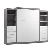 Modubox Murphy Wall Bed Nebula Queen Murphy Wall Bed and 2 Closet Organizers with Drawers - Available in 3 Colours