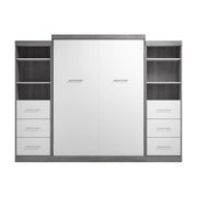 Modubox Murphy Wall Bed Nebula Queen Murphy Wall Bed and 2 Closet Organizers with Drawers - Available in 3 Colours