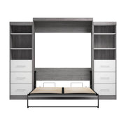 Modubox Murphy Wall Bed Nebula Queen Murphy Wall Bed and 2 Closet Organizers with Drawers - Available in 3 Colours