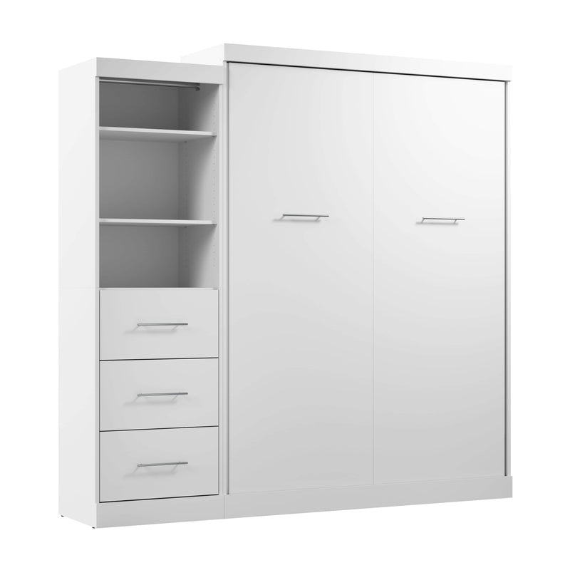 Modubox Murphy Wall Bed Nebula Queen Murphy Wall Bed and Closet Organizer with Drawers - Available in 3 Colours