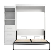 Modubox Murphy Wall Bed Nebula Queen Murphy Wall Bed and Closet Organizer with Drawers - Available in 3 Colours