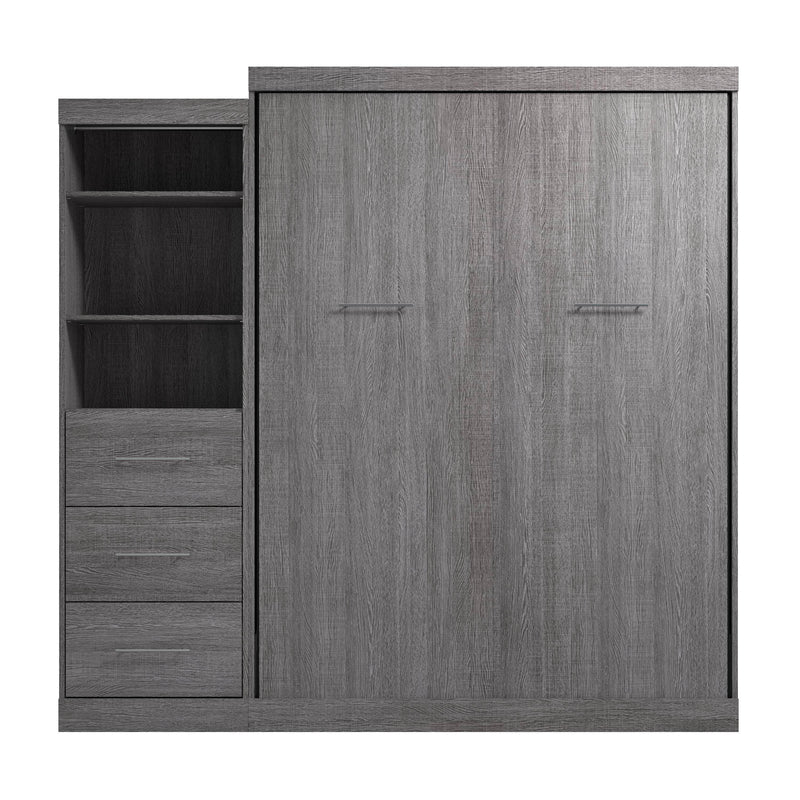 Modubox Murphy Wall Bed Nebula Queen Murphy Wall Bed and Closet Organizer with Drawers - Available in 3 Colours