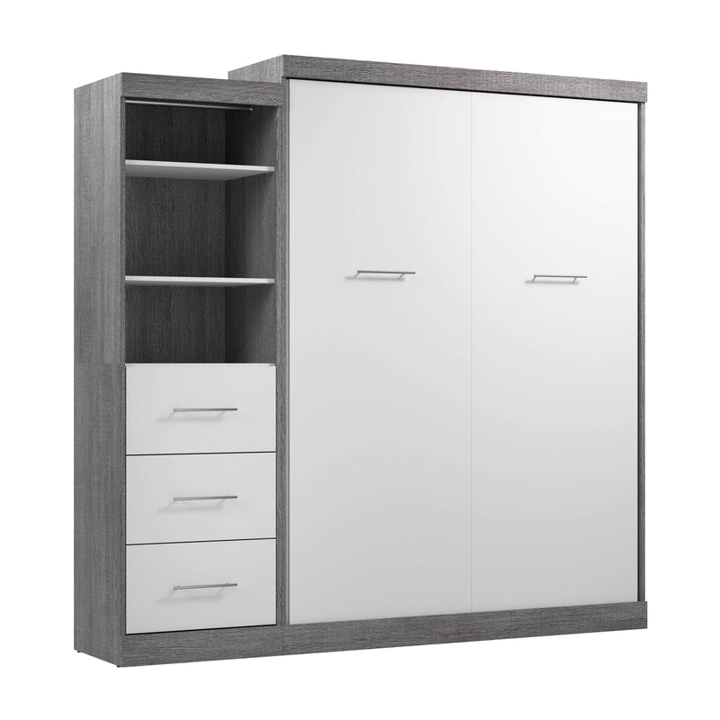 Modubox Murphy Wall Bed Nebula Queen Murphy Wall Bed and Closet Organizer with Drawers - Available in 3 Colours