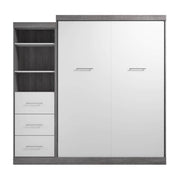 Modubox Murphy Wall Bed Nebula Queen Murphy Wall Bed and Closet Organizer with Drawers - Available in 3 Colours