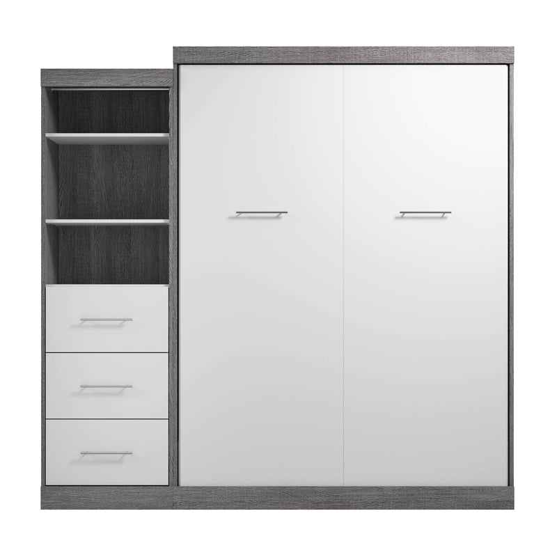 Modubox Murphy Wall Bed Nebula Queen Murphy Wall Bed and Closet Organizer with Drawers - Available in 3 Colours