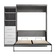 Modubox Murphy Wall Bed Nebula Queen Murphy Wall Bed and Closet Organizer with Drawers - Available in 3 Colours
