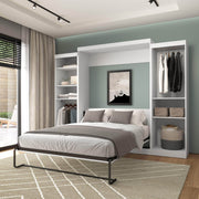 Modubox Murphy Wall Bed Nebula Queen Murphy Wall Bed with 2 Closet Organizers - Available in 3 Colours