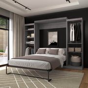 Modubox Murphy Wall Bed Nebula Queen Murphy Wall Bed with 2 Closet Organizers - Available in 3 Colours